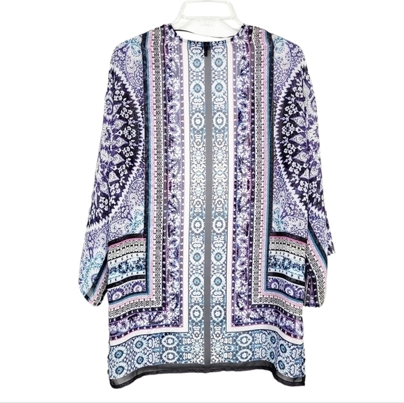 EXPRESS bohemian boho lightweight open front kimono - Picture 3 of 5